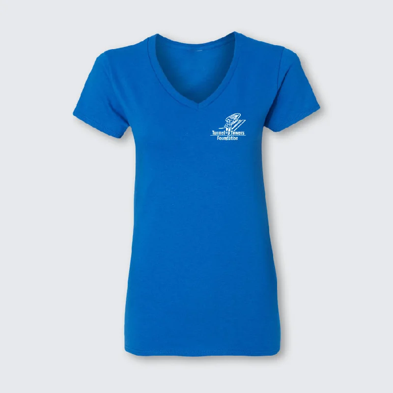 T2T HEROES TEE – Women’s V-Neck (Blue) SALE!