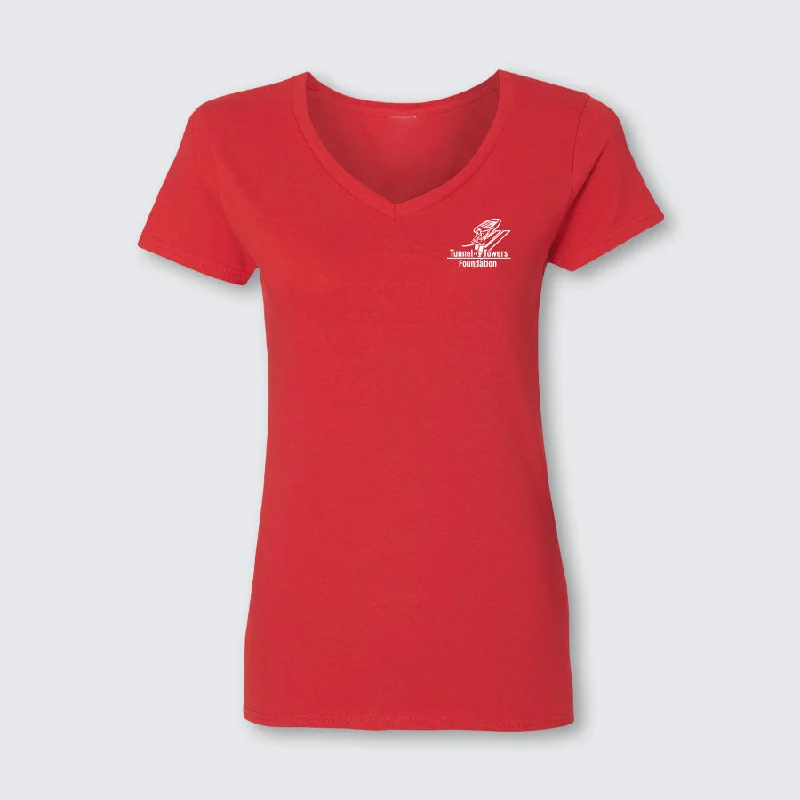 T2T HEROES TEE – Women’s V-Neck (Red) SALE!