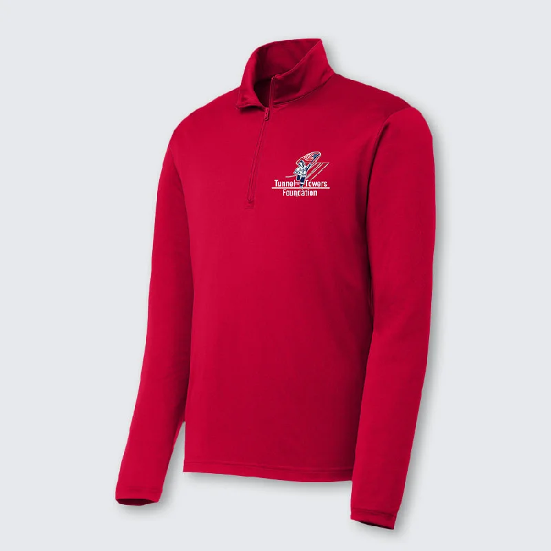 T2T 1/4 Zip Performance Tee (Red) CLEARANCE
