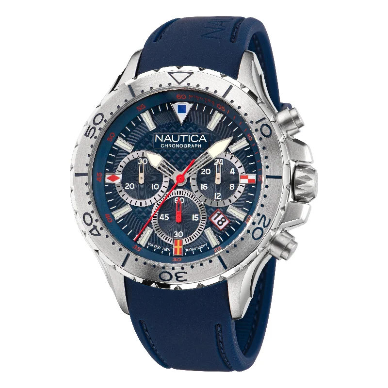 Nautica Nst Silicone Chronograph Watch