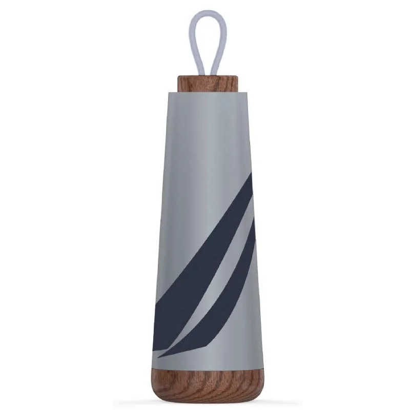 Nautica Mens J-Class Stainless Steel And Acacia Wood Water Bottle