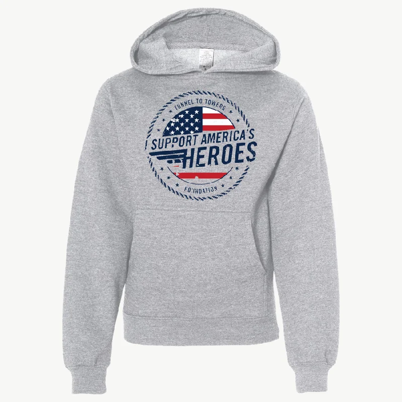 T2T Heroes Hoodie – YOUTH (Grey Heather) - CLEARANCE