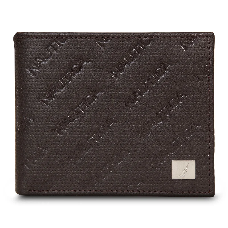 Nautica Mens Repeat Logo Bi-Fold Wallet