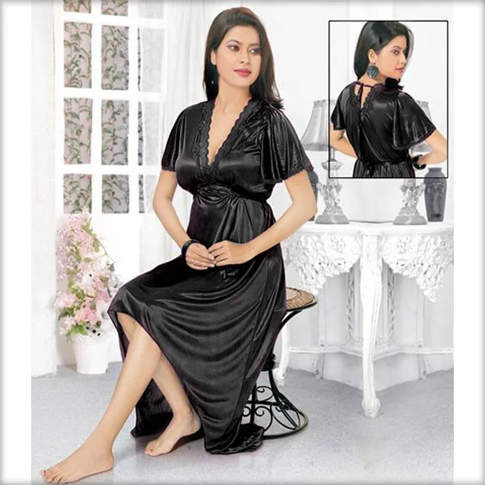 Black - FL-515 - Flourish Nightwear Pajama sets under $50