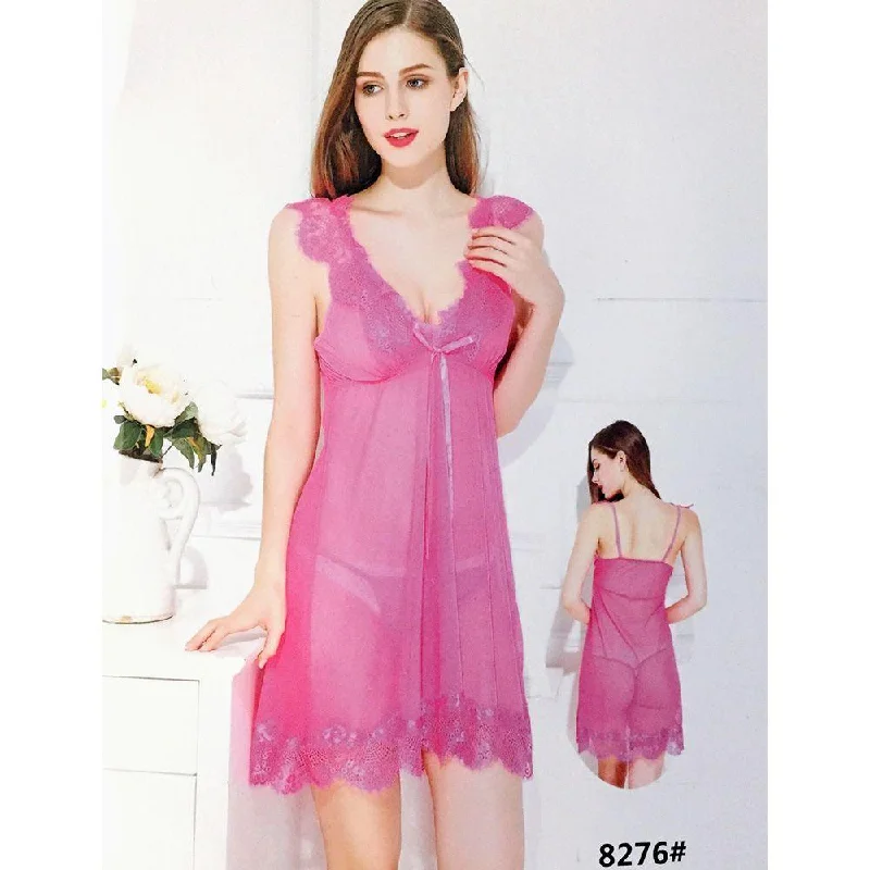 Short Net Nighty Semi-Transparent - 8276 Petite pajama sets