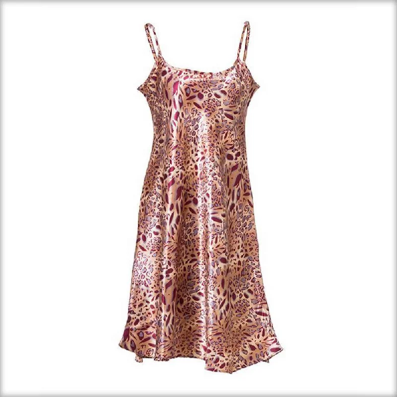 Tiger Print Polyester & Satin Short Nighty Macy’s pajama sets