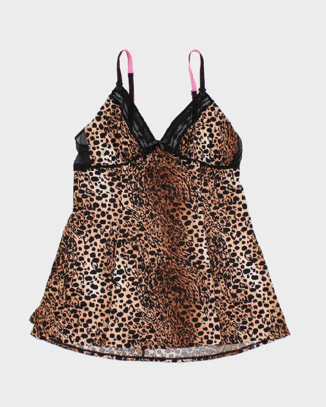 Y2k 00s Betsey Johnson Animal Print Cami - L Best pajama sets for teens