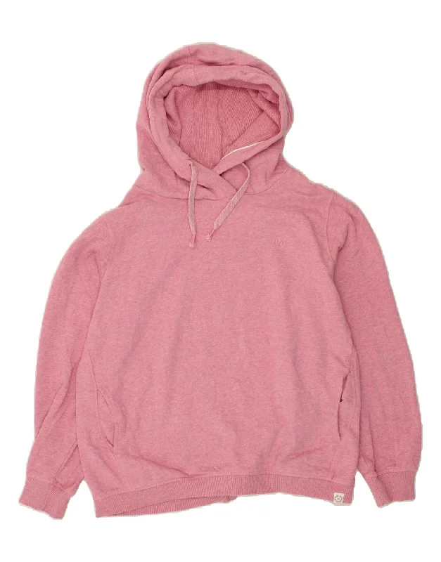 FAT FACE Womens Hoodie Jumper UK 14 Medium Pink Cotton Thermal insulation sweaters