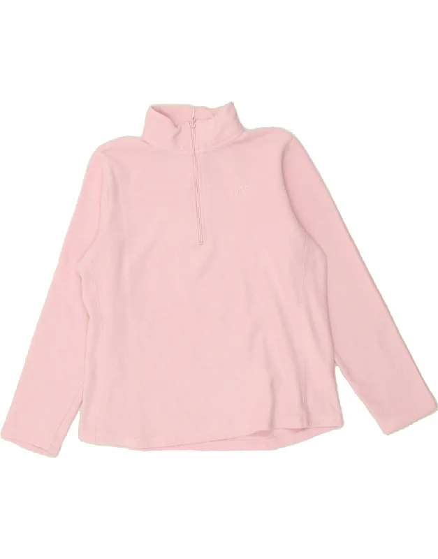 GAP Womens Zip Neck Fleece Jumper UK 16 Large Pink Polyester Lightweight sweaters