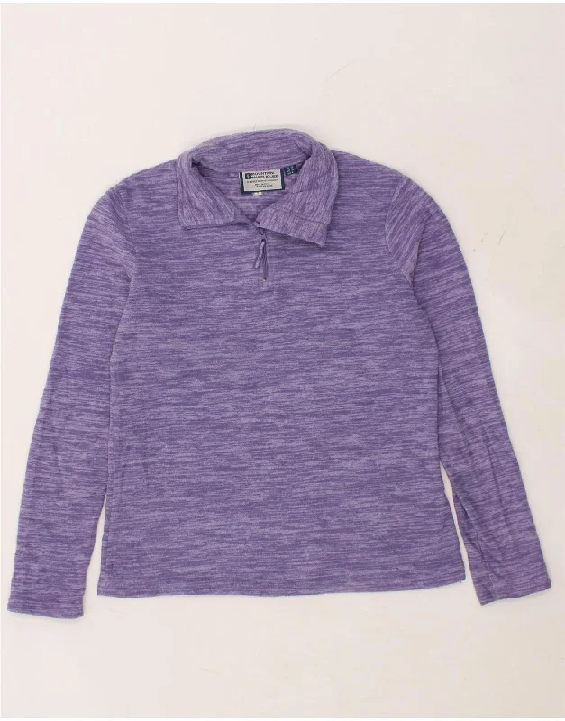 MOUNTAIN WAREHOUSE Womens Zip Neck Fleece Jumper UK 10 Small Purple Comfortable sweaters for all seasons