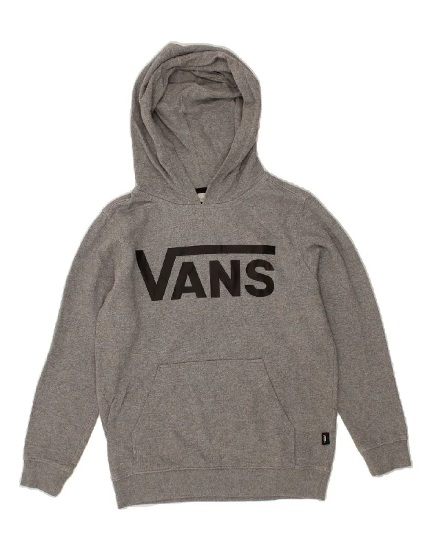 VANS Womens Graphic Hoodie Jumper UK 8 Small Grey Cheap sweaters