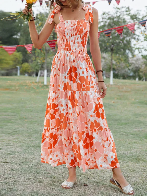 Gown Flowered Long for Resort Women Expensive mini dresses