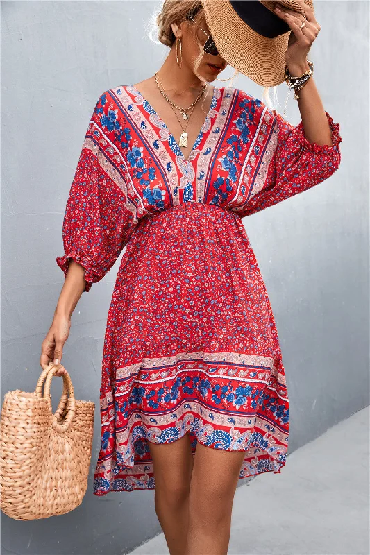 Maximus Printed Button Down Dress Sleeveless mini dresses