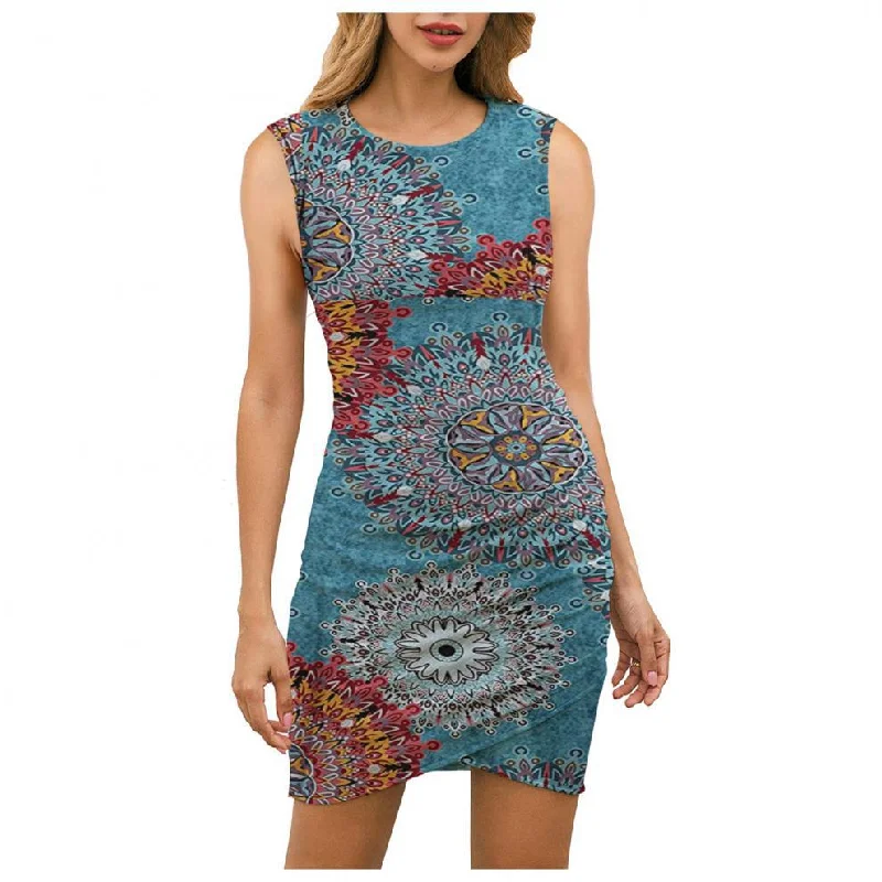 Warhol Printed Mini Shift Dress Tiered mini dresses