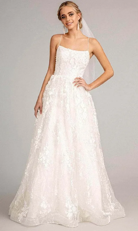 Elizabeth K GL1985 - Sleeveless Floral Wedding Dress Sexy Lace Gown