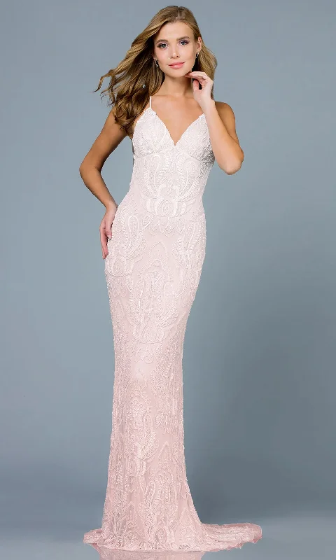 SCALA 48710 B Classic Lace Gown