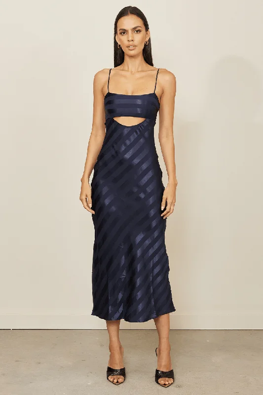 Brax Slip Dress - Navy Holiday midi dresses