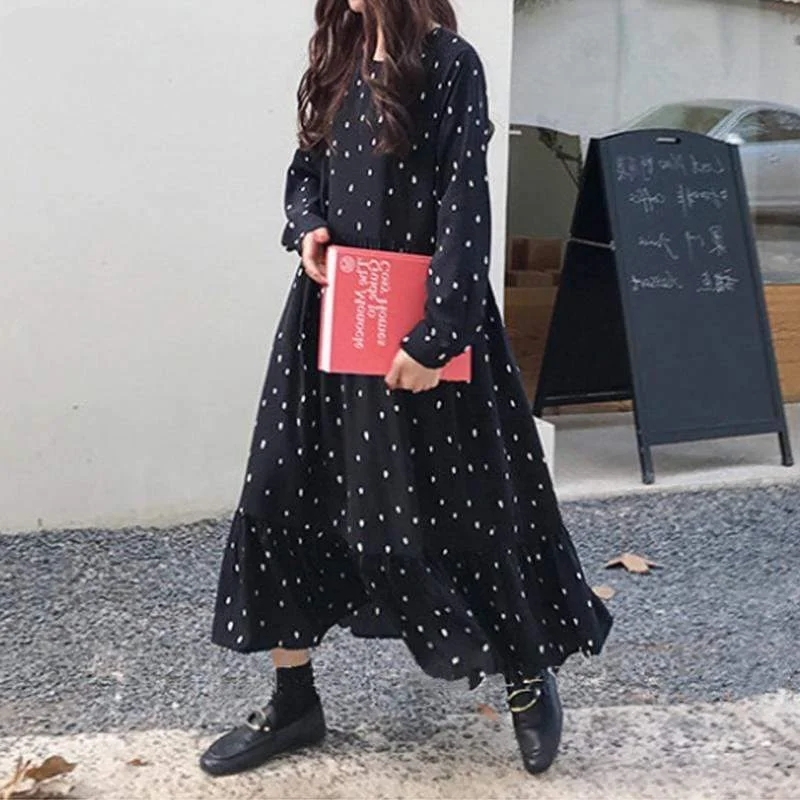 Holly Polka Dot Midi Dress Street style midi dresses