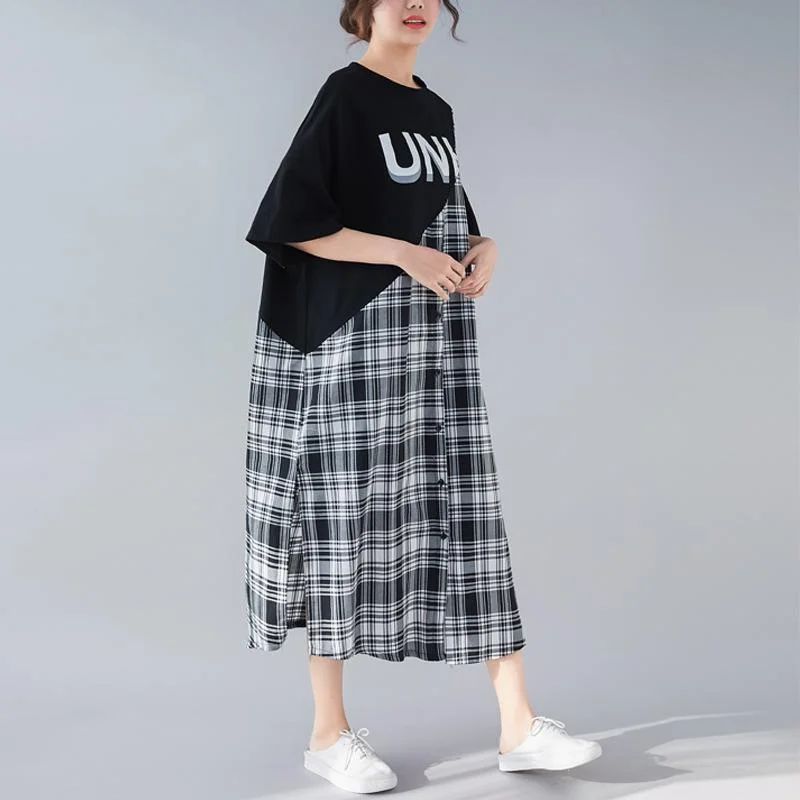 Korean Style Plaid Midi Dress Urban Outfitters midi dresses