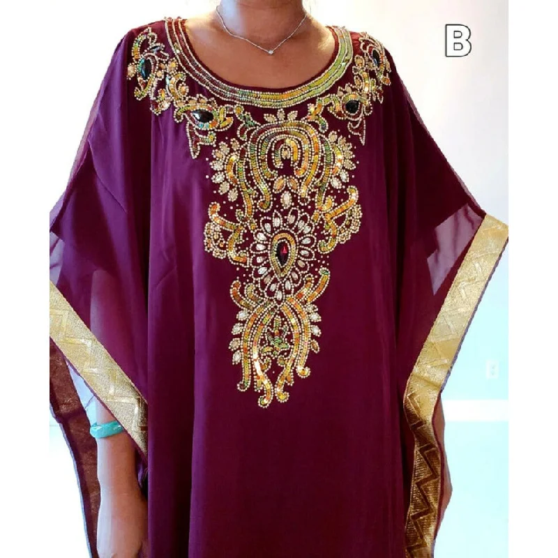 Moroccan Kaftan Maxi Dress Best maxi dresses for petites