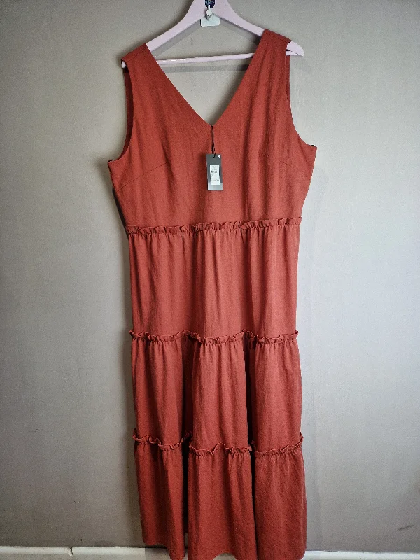 Primark tiered terracotta maxi dress - size 20 Budget-friendly maxi dresses