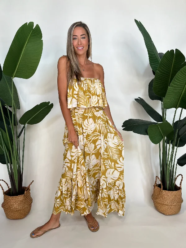 Tiare Hawaii Bungalow Maxi Gold Best maxi dresses for petites