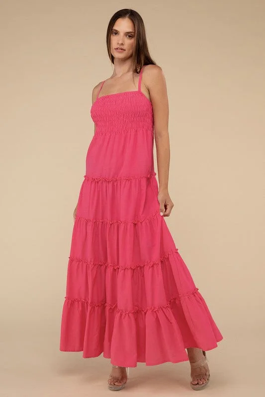 Woven Smocked Top Tiered Cami Maxi Dress *Online Only* Forever 21 maxi dresses