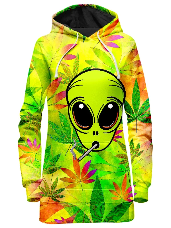 Alien Weed Hoodie Dress Casual unclassified dresses