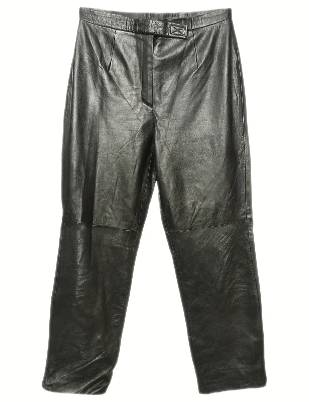 Black Leather Trousers - W32 L31 Dark color unclassified dresses