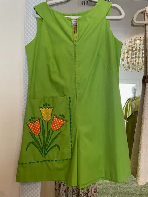 Bright Green Sleeveless Romper by Lisanne Party unclassified dresses