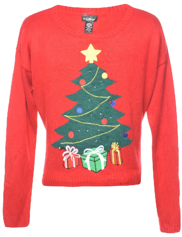 Christmas Tree Design Jumper - XL Beach unclassified dresses