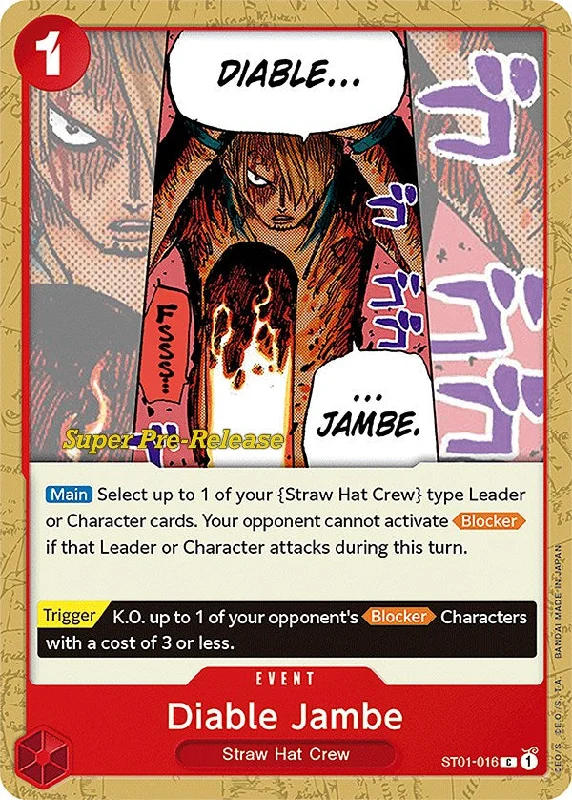 Diable Jambe [Super Pre-Release Starter Deck: Straw Hat Crew] Floral unclassified dresses