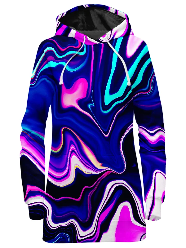 Electric Night Light Hoodie Dress Stretchy unclassified dresses