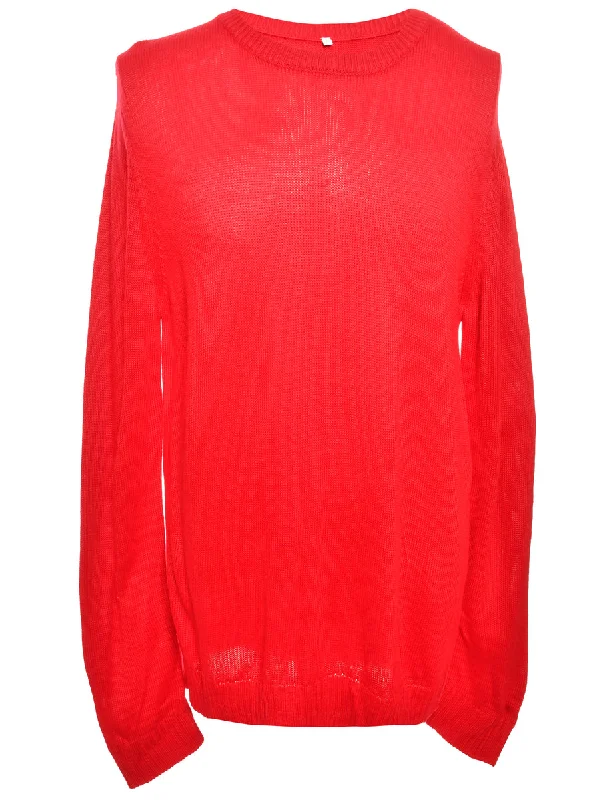 Fine Knit Red Jumper - XXL Best-selling unclassified dresses