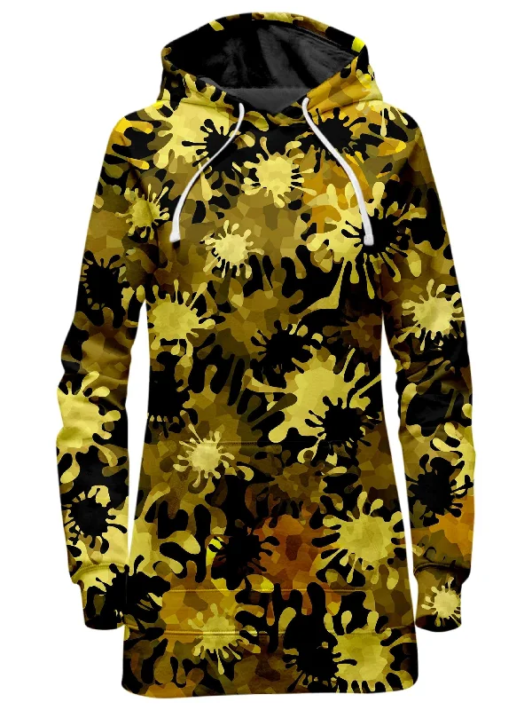 Gold Splatter Hoodie Dress Long sleeve unclassified dresses