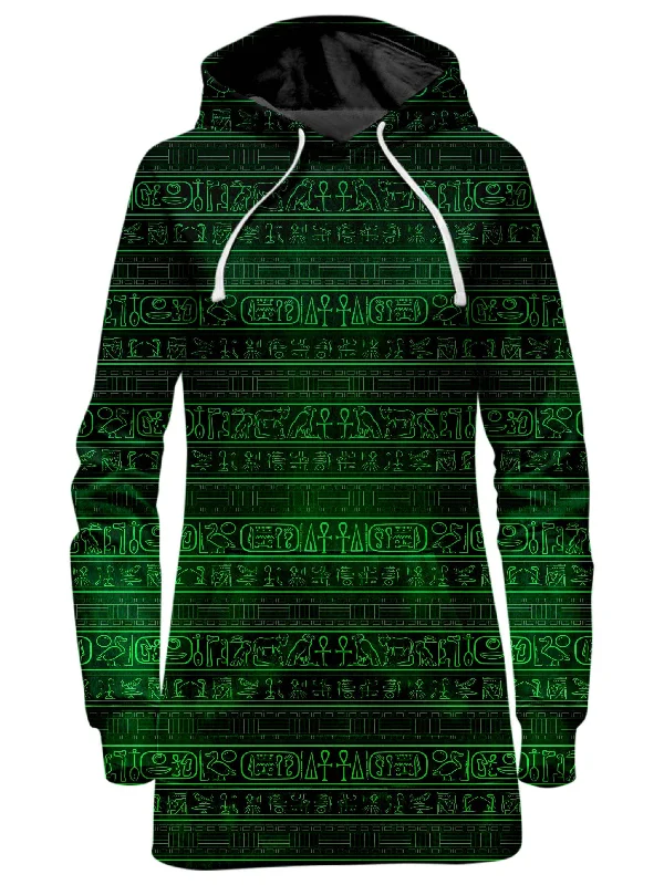 Green Glyphs Hoodie Dress Neutral tone unclassified dresses