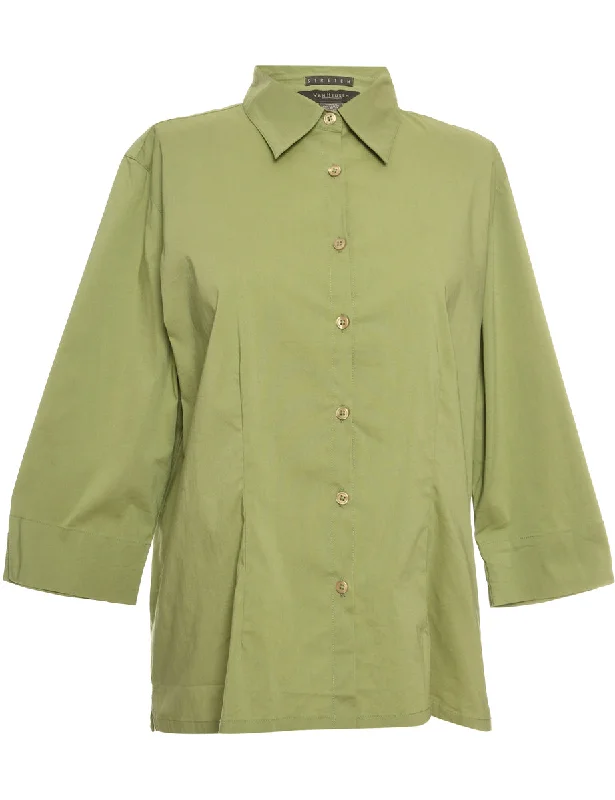 Green Van Heusen Blouse - L Mesh unclassified dresses