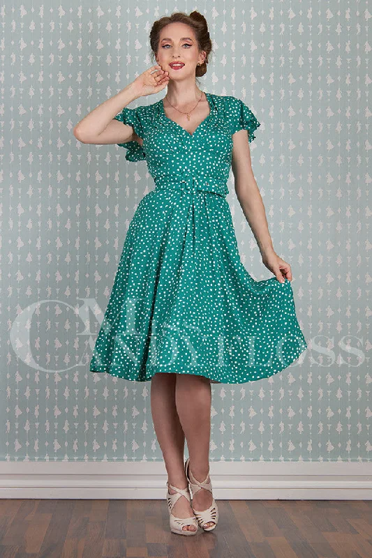 Hestia-Tiffany Embrace 1940's Polka Dress - Miss Candyfloss Y2K unclassified dresses