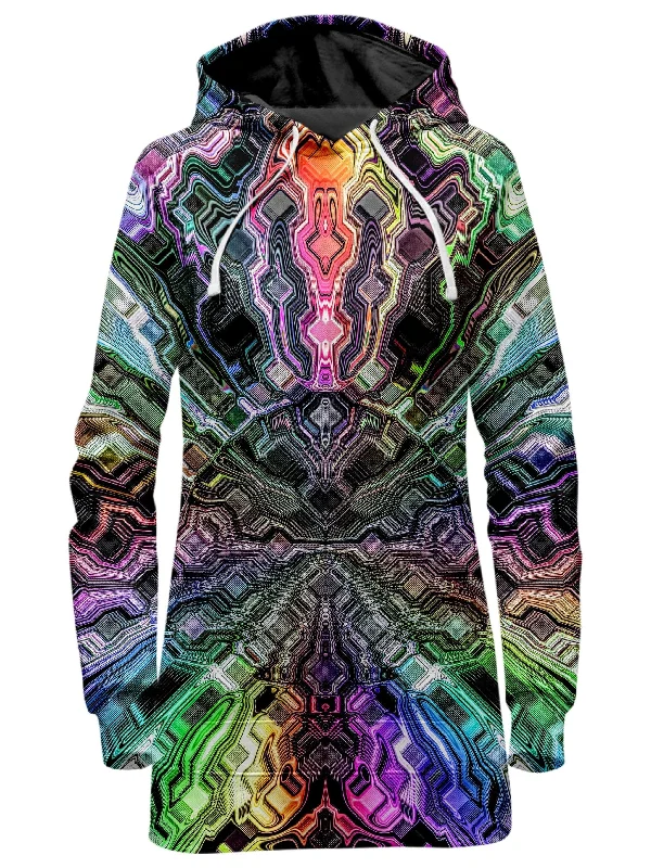 Holographic Storm Hoodie Dress Boho unclassified dresses