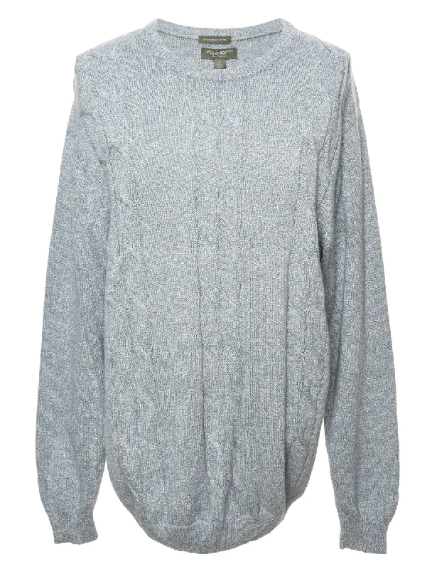 Light Blue Cable Knit Jumper - L Women's unclassified dresses