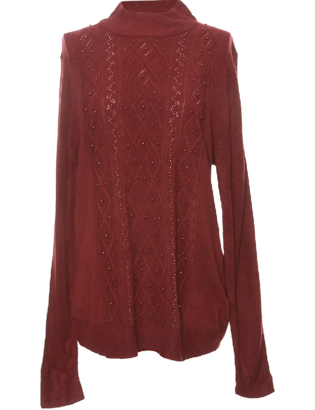 Maroon Traditions Jumper - L Street style unclassified dresses