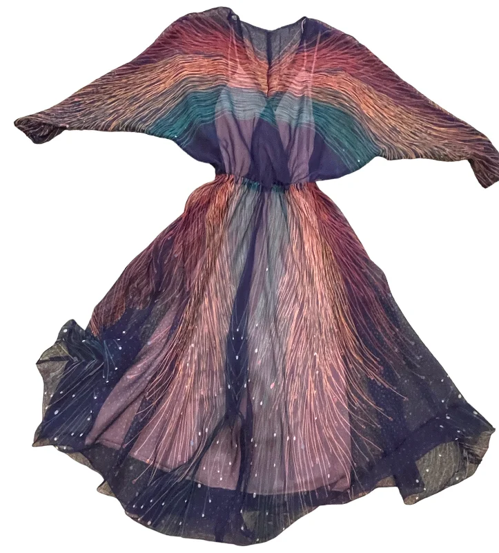 Multicolored Sheer Dress Chiffon unclassified dresses