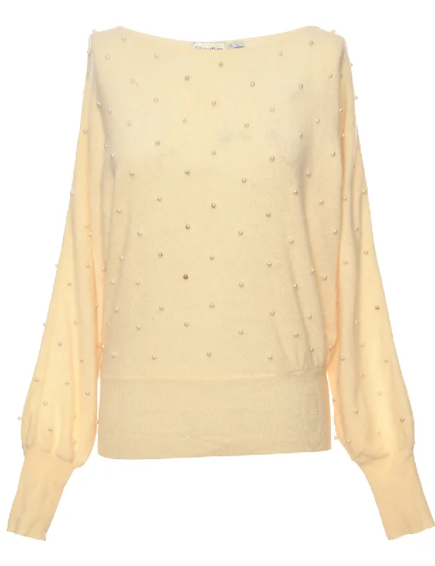 Pale Yellow Evan Picone Jumper - L Trendy unclassified dresses