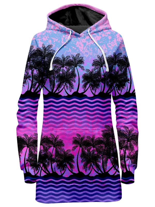 Paradise Palm Trees Hoodie Dress Beach unclassified dresses