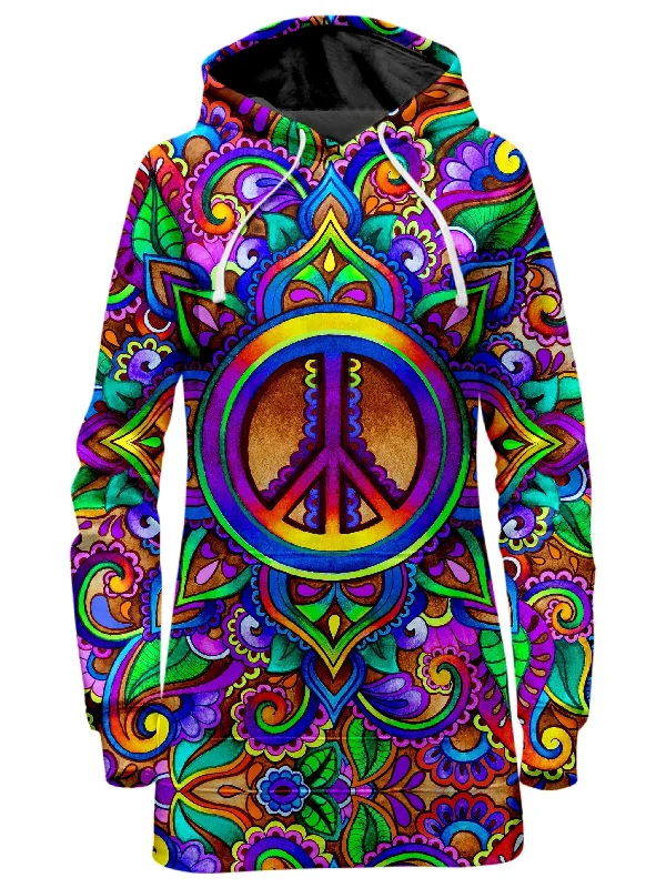 Peace Stock Hoodie Dress Bright color unclassified dresses