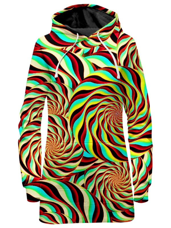 Pineal Swirl Hoodie Dress Ruched unclassified dresses