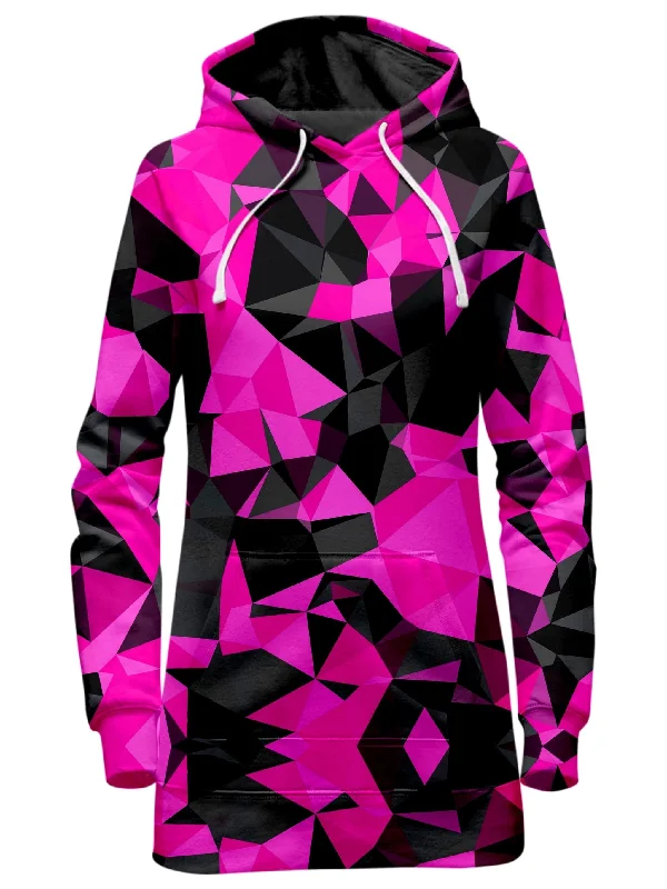 Pink and Black Geo Hoodie Dress Party unclassified dresses