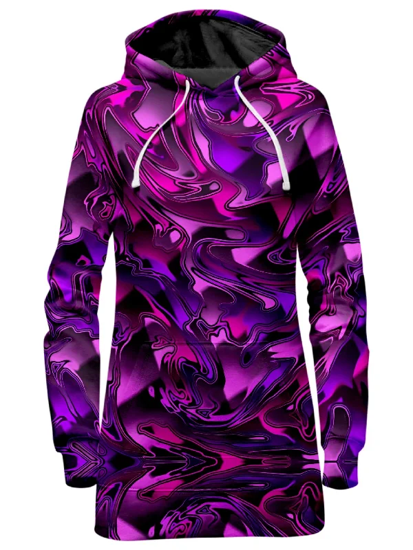 Pink and Purple Chromatic Melt Hoodie Dress Preppy unclassified dresses