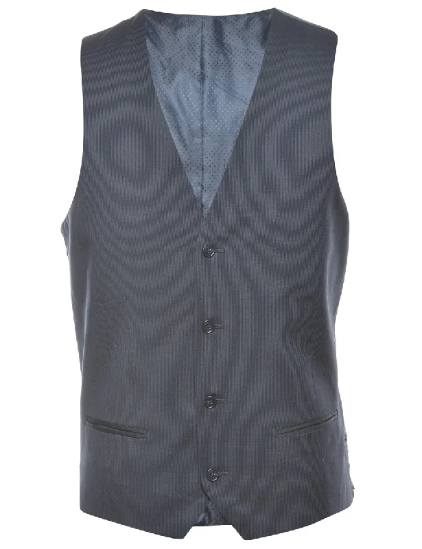 Pinstriped Navy Waistcoat - L Wedding guest unclassified dresses