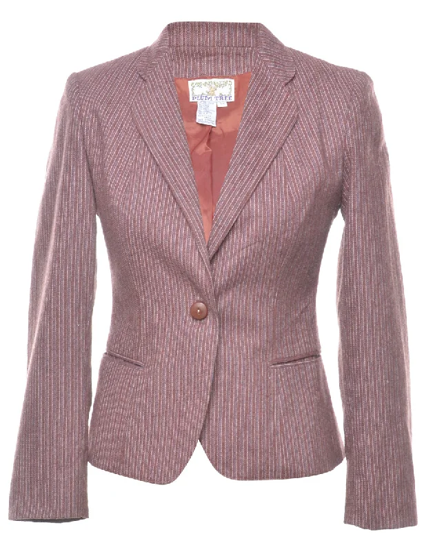 Pinstriped Plum Blazer - S Metallic unclassified dresses